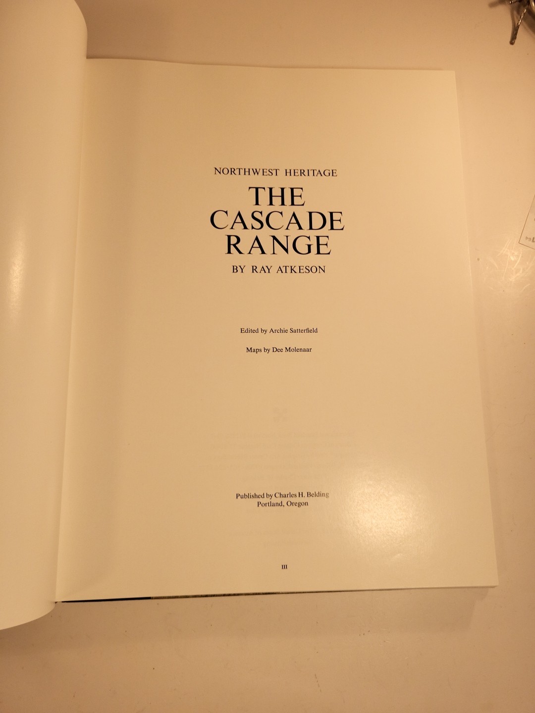 THE CASCADE RANGE by Ray Atkeson on 1969, Oversize Coffee Table