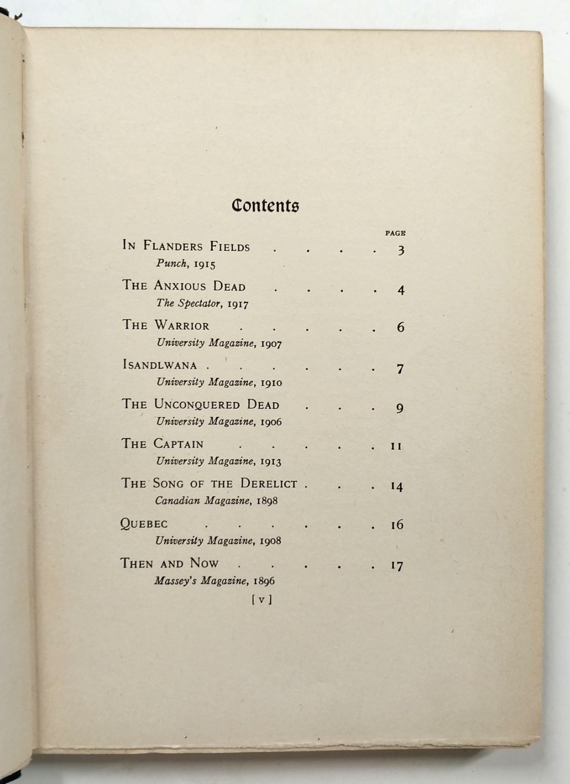 In Flanders Fields And Other Poems by John McCrae HC 1st American Edition 1919