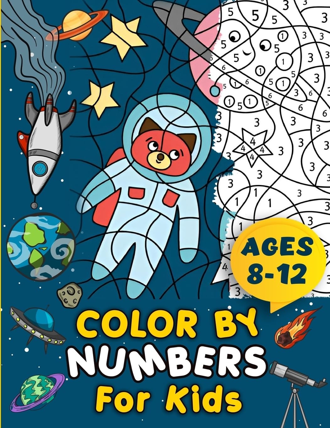 RR Publishing Color By Numbers For Kids Ages 8-12 (Paperback)