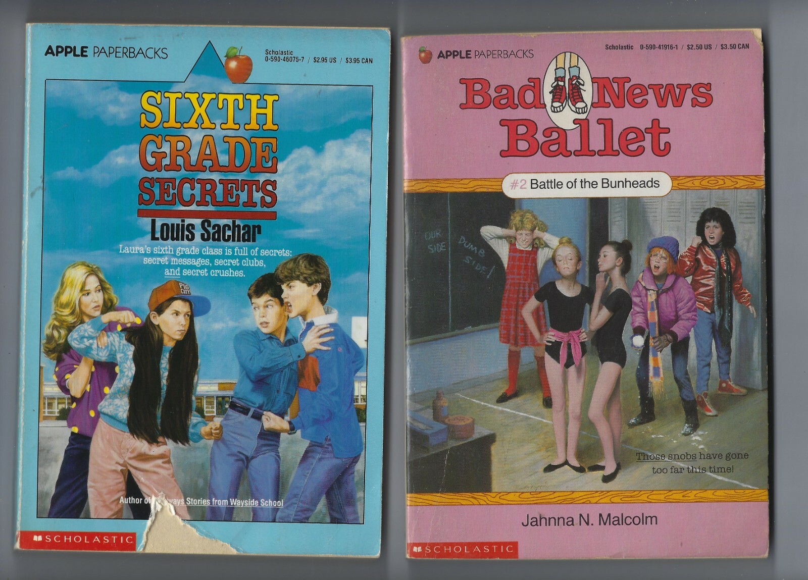 7 APPLE MIDDLE SCHOOL BOOKS MY DOG ATE IT BAD NEWS BALLET THE BROCCOLI TAPES