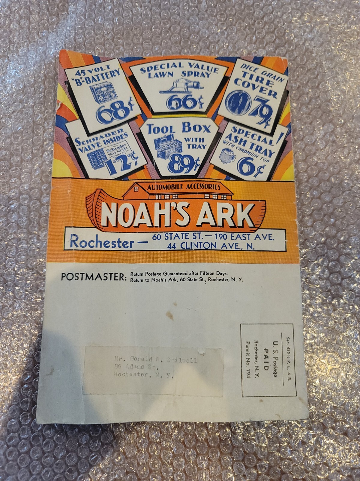 Thrift book, savings galore, Rochester NY 1931 Noah’s Ark,