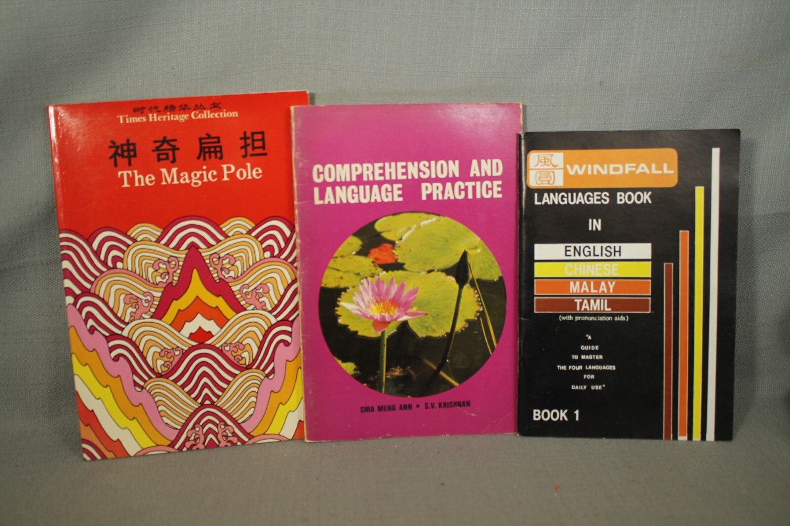 3 Language Study Books English Chinese Malay Tamil The magic Pole Comprehension