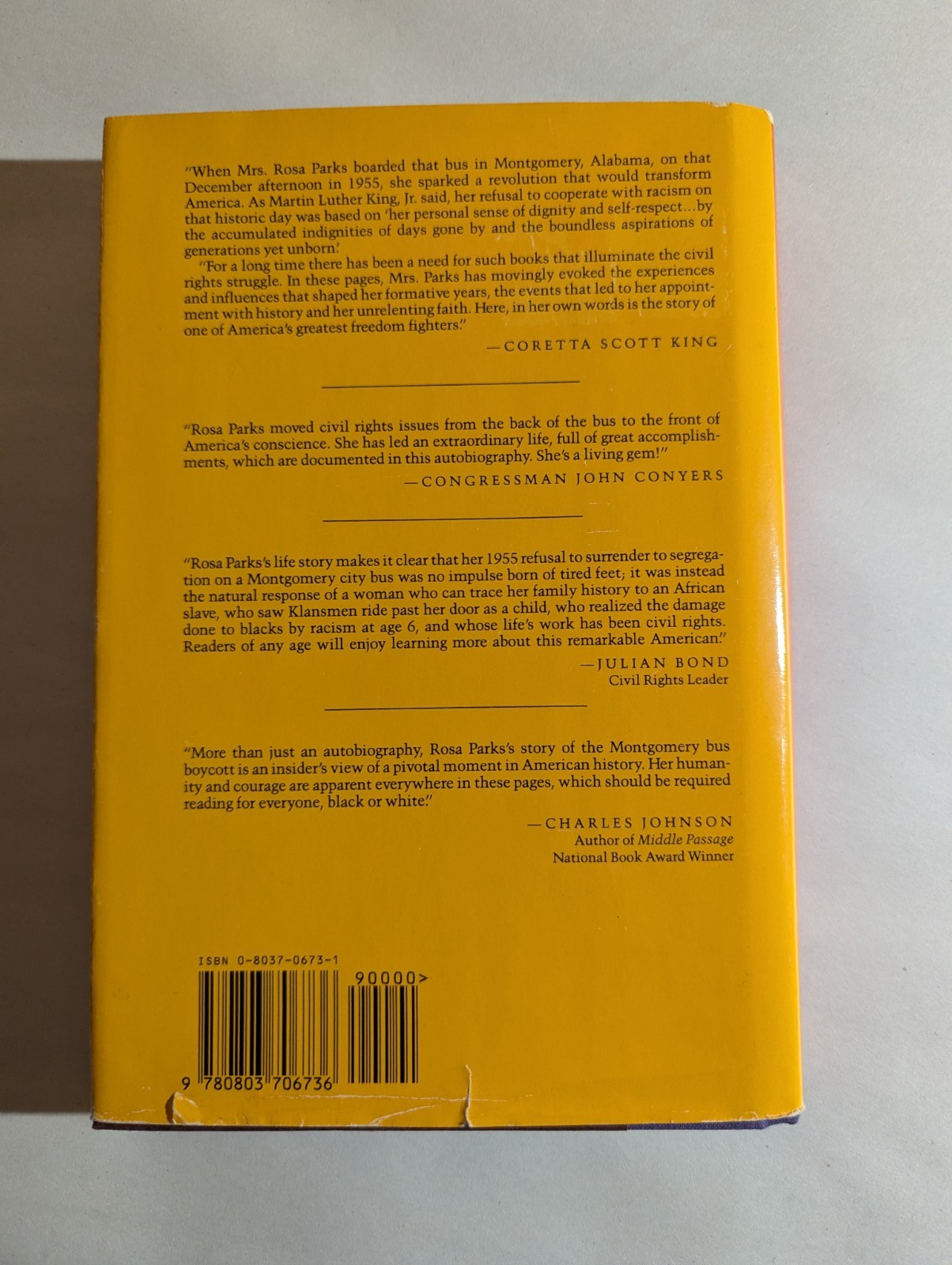 ROSA PARKS & Jim Haskins – MY STORY – HC/DJ, First Edition, First Printing, 1992