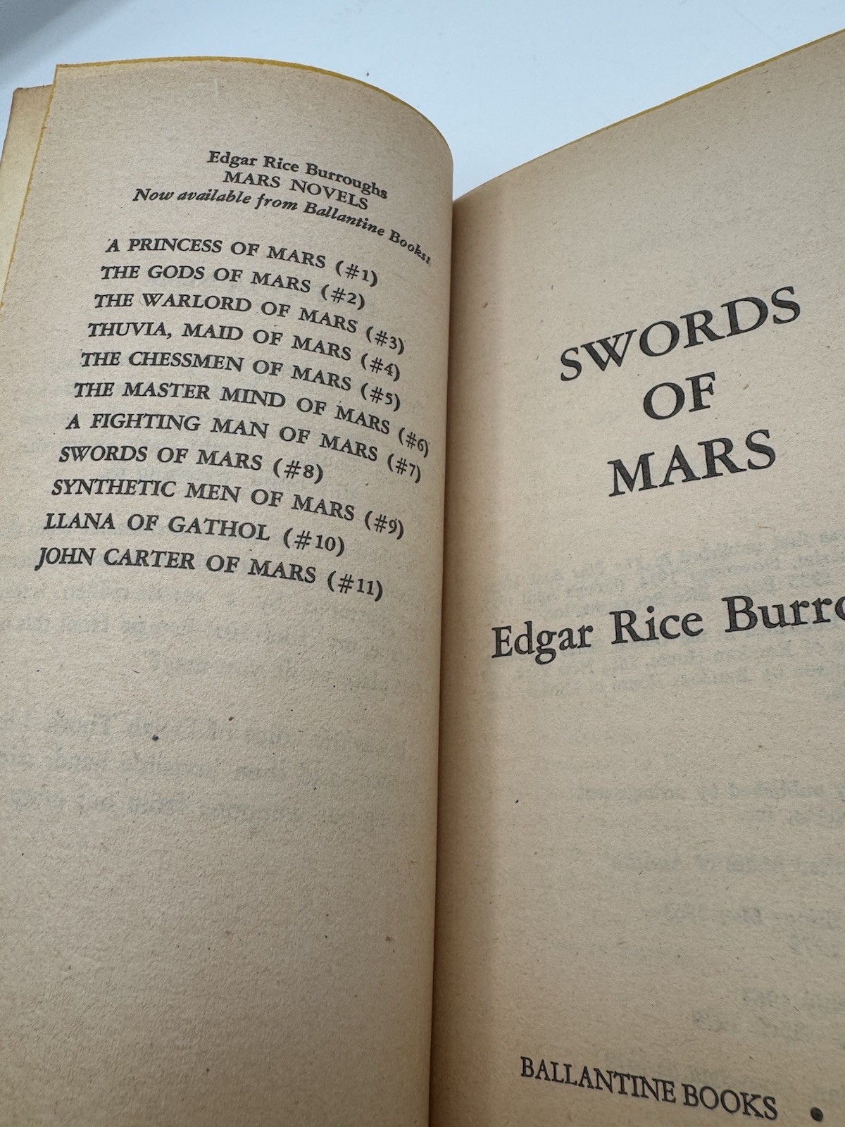 The Martian Tales Of Edgar Rice Burroughs Book Series 7,8 Lot Of 2 Paperback VTG