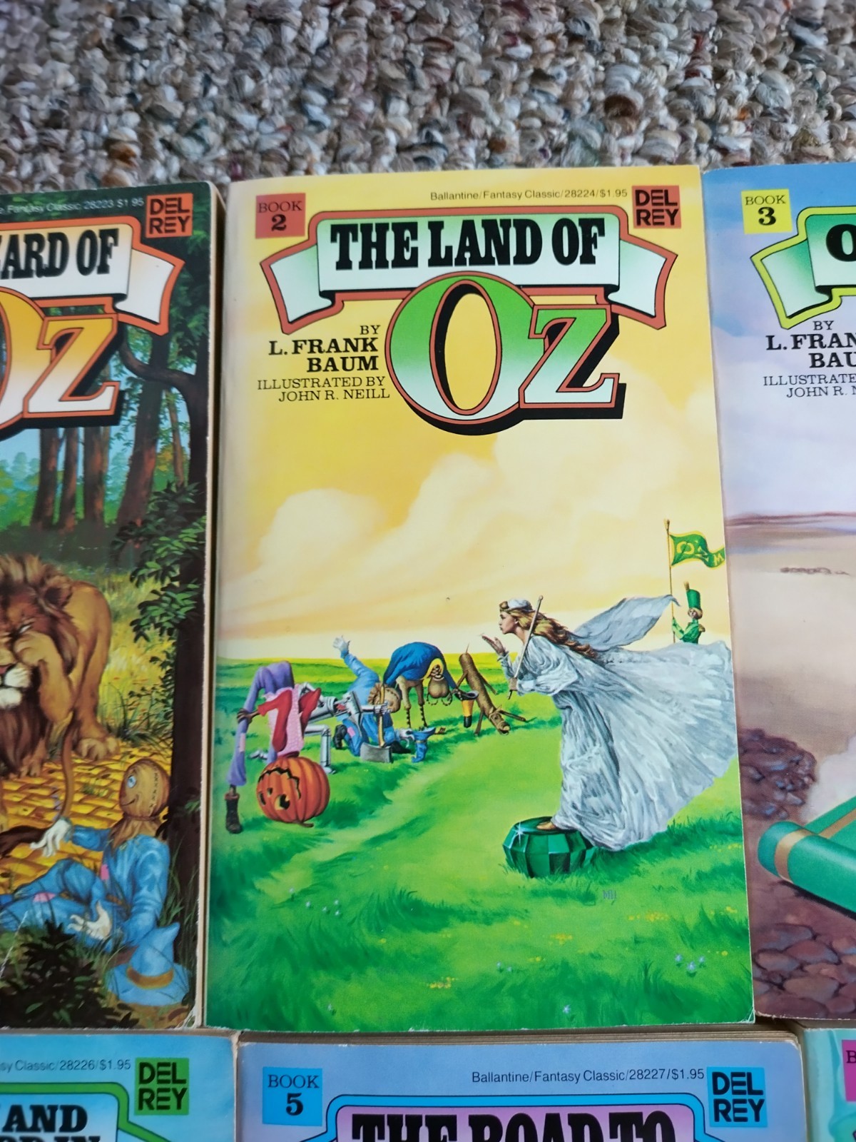 L. Frank Baum – Wizard of Oz – Set Series Lot (#1 -#7) Paperback Del Rey Books