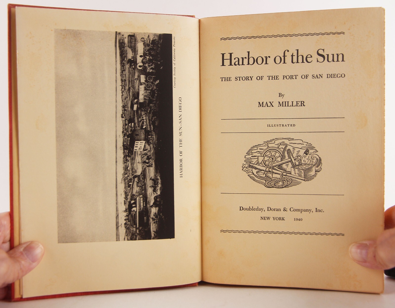 1940-1941 1st Edn Max Miller Books on San Diego 1 Signed (Harbor of the Sun) LOT