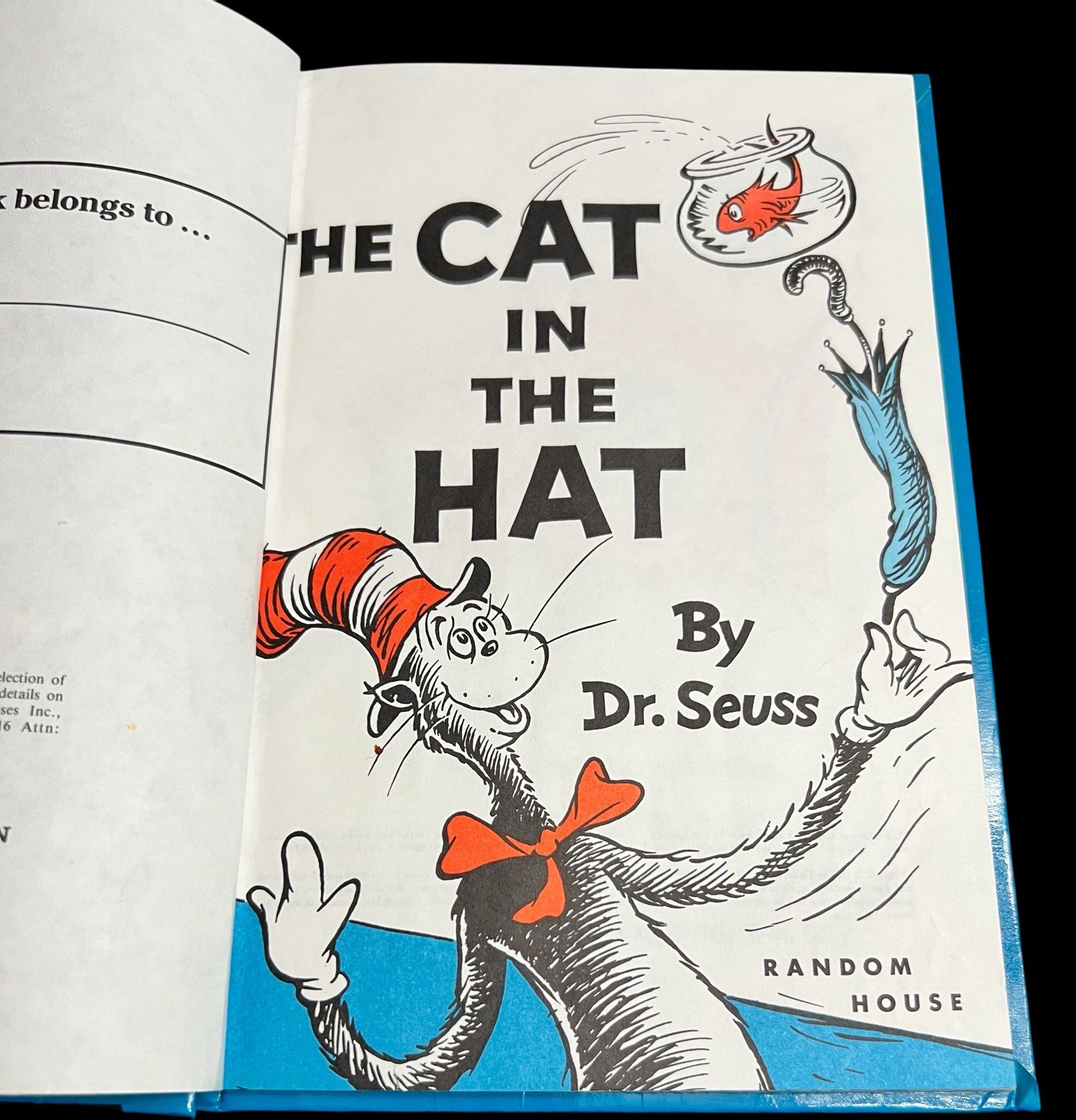 The Cat In The Hat by Dr. Seuss Hard Cover Book 61 Pages