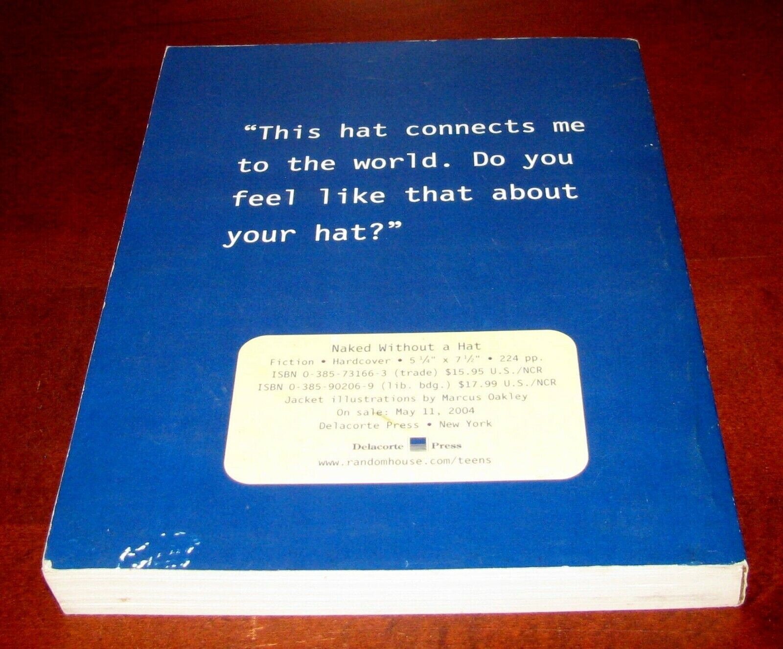 Naked Without a Hat Jeanne Willis Advance Galley ARC Delacorte Press 2004 YA Fic