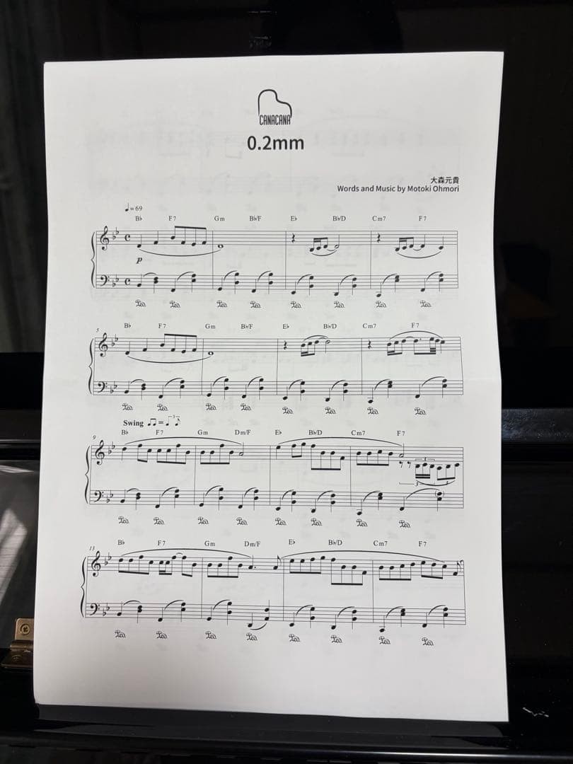 0.2mm Motoki Ohmori sheet music
