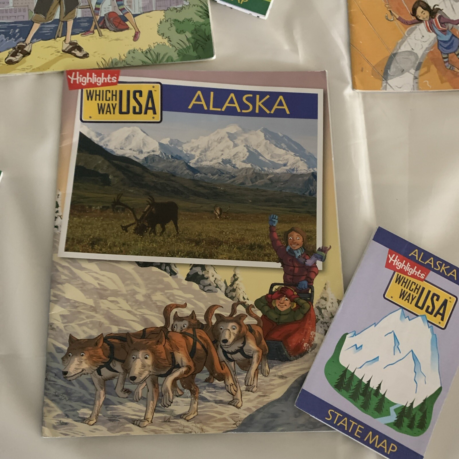 Highlights Which Way USA State Activity Books Map Lot of 8 Home School 2013-2014