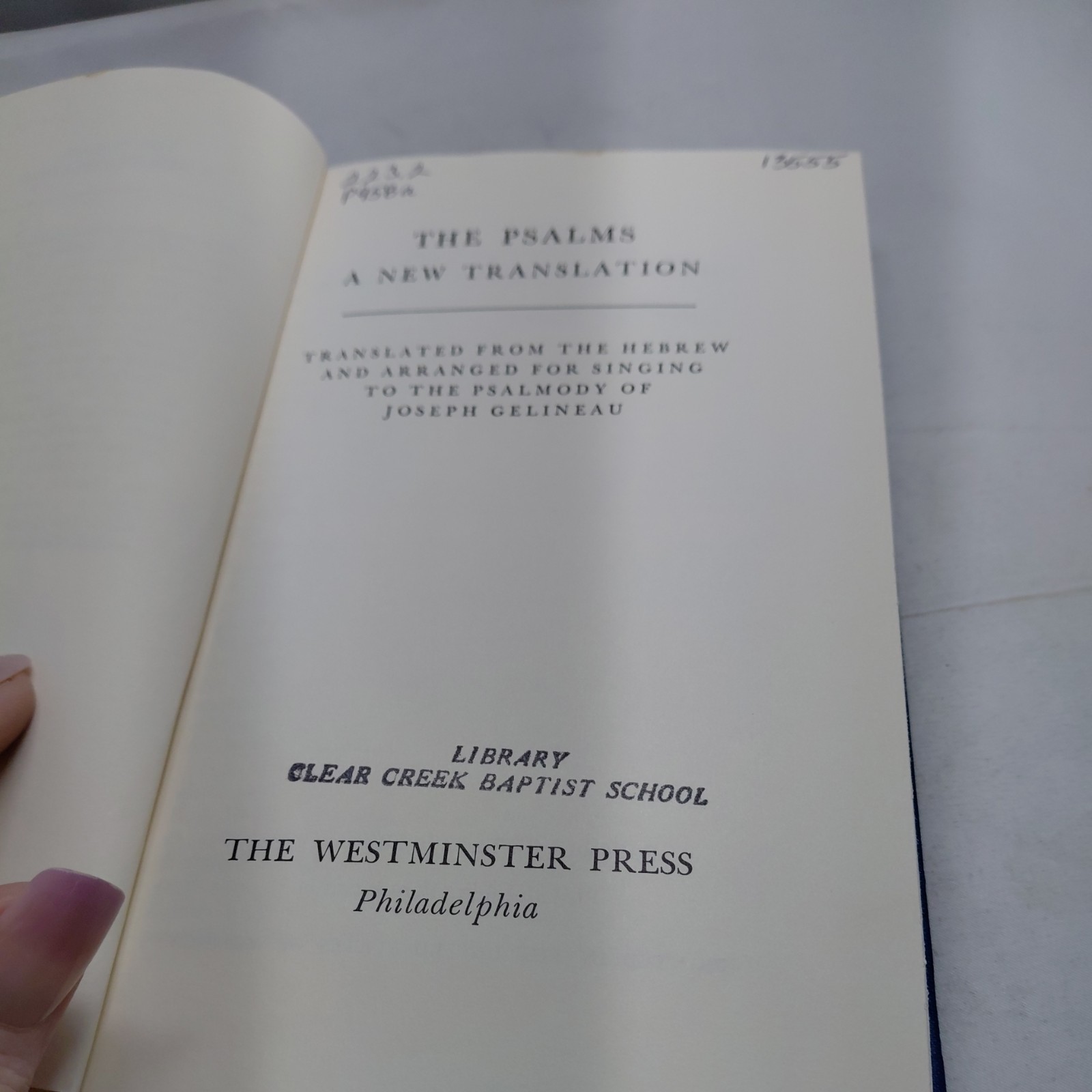 The Psalms: A New Translation by Westminster Press Editors (1963)