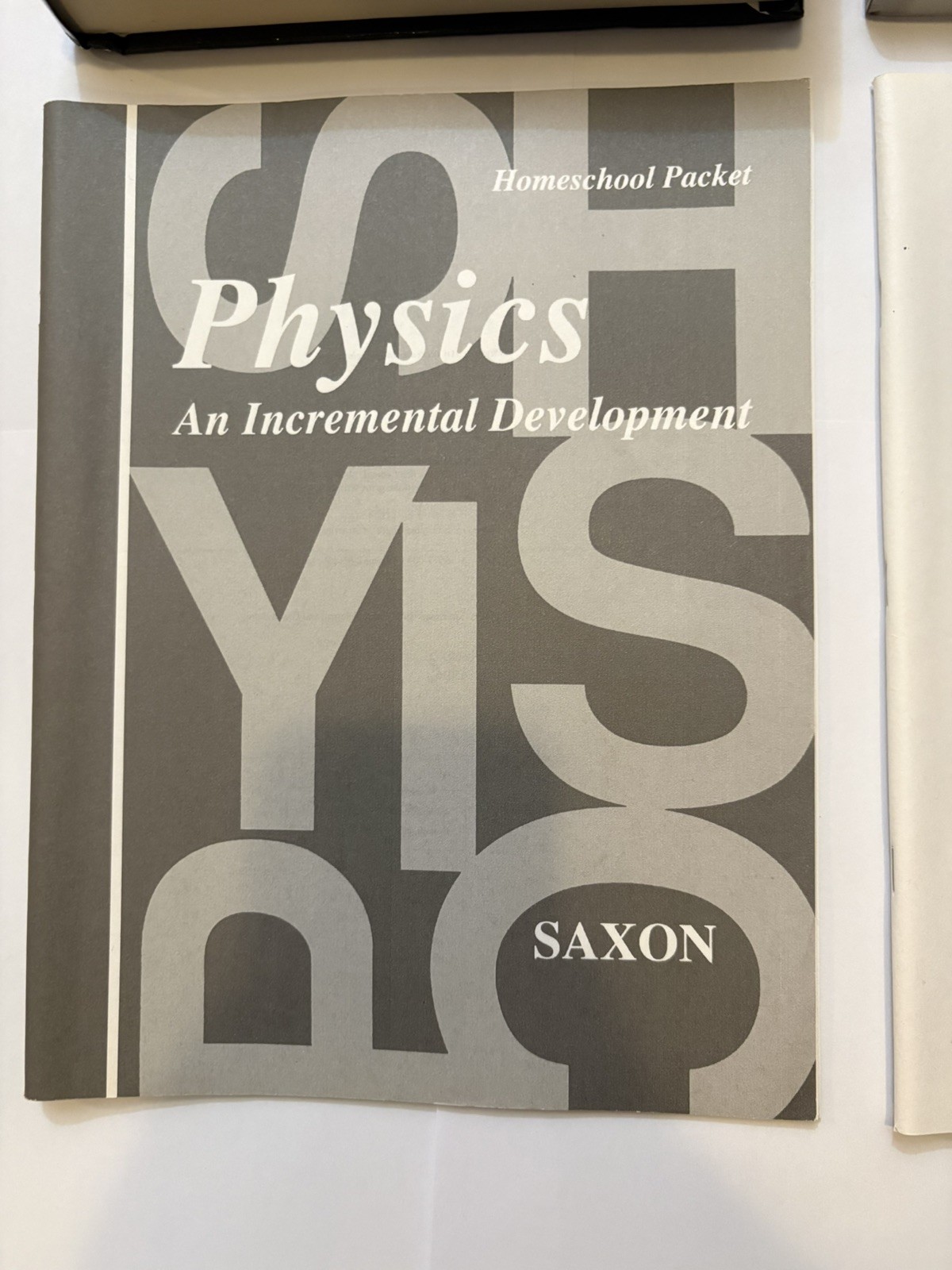 FULL SET Saxon Math PHYSICS Text, Solutions Manual, Homeschool Packet, Tests