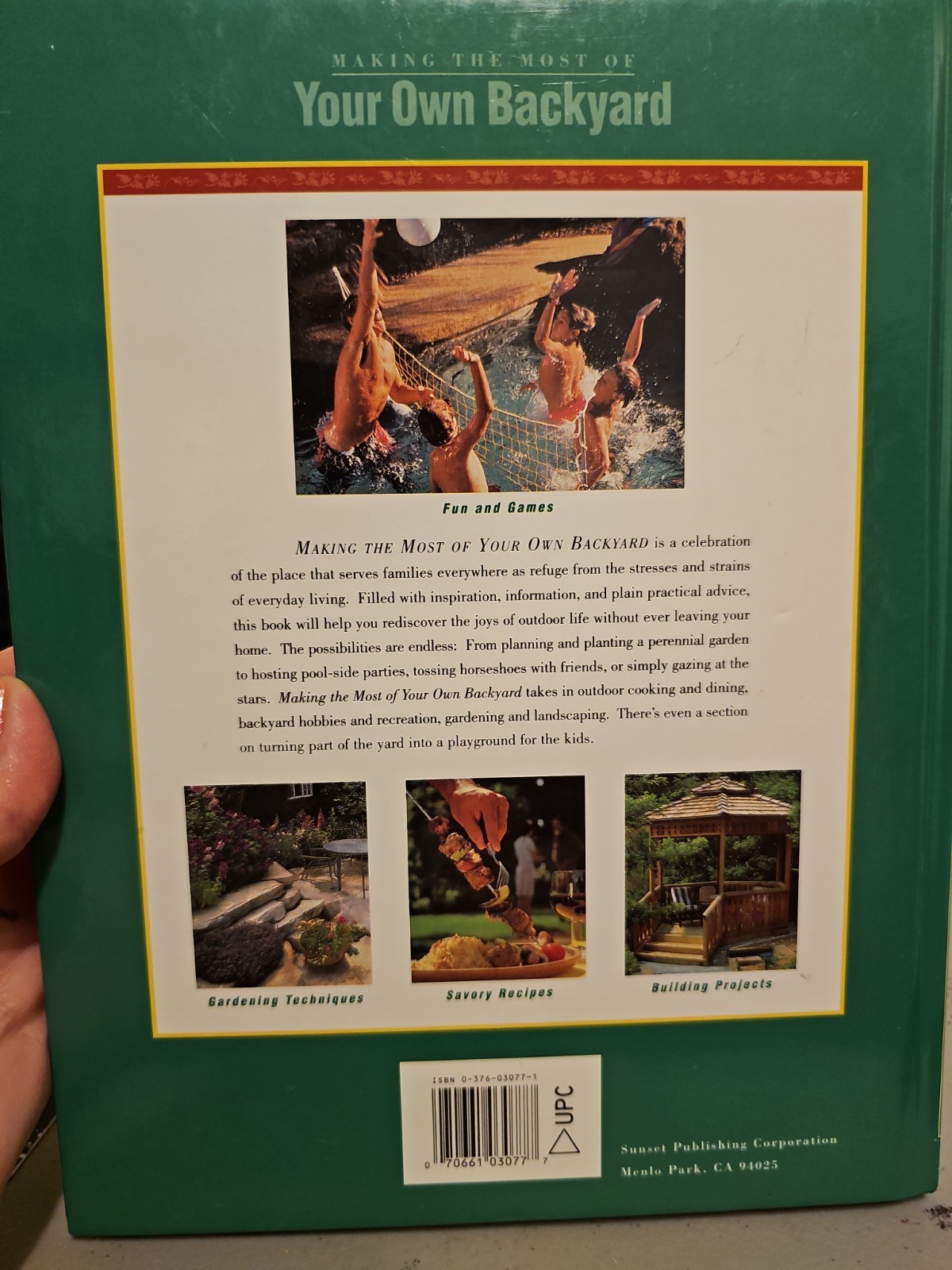 Sunset Making the Most of Your Own Backyard 1996 First Edition Hardcover Book