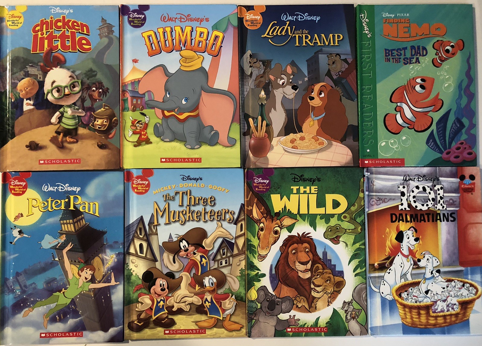 Lot Of 20 DISNEY’S WONDERFUL WORLD OF READING – Nemo – Dumbo – Aladdin