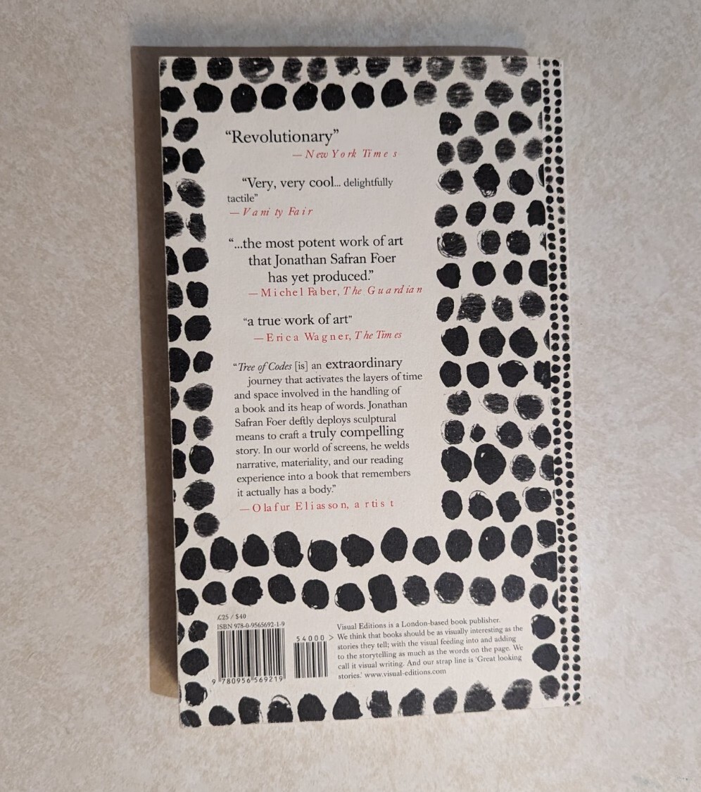 Tree Of Codes Jonathan Safran Foer Book Rare Find 2000s Art Poetry
