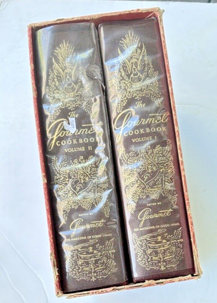 The Gourmet Cookbook Revised: Volume 1 and 2 Set Hardcover Boxed 1971 Vintage