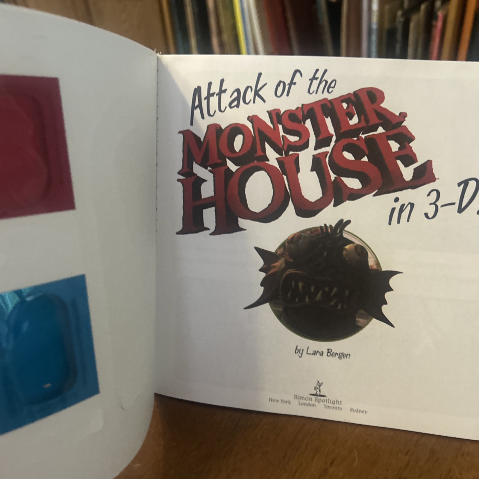 Attack of the Monster House by Lara Bergen w/ Uncut 3D Glasses & Attached Poster