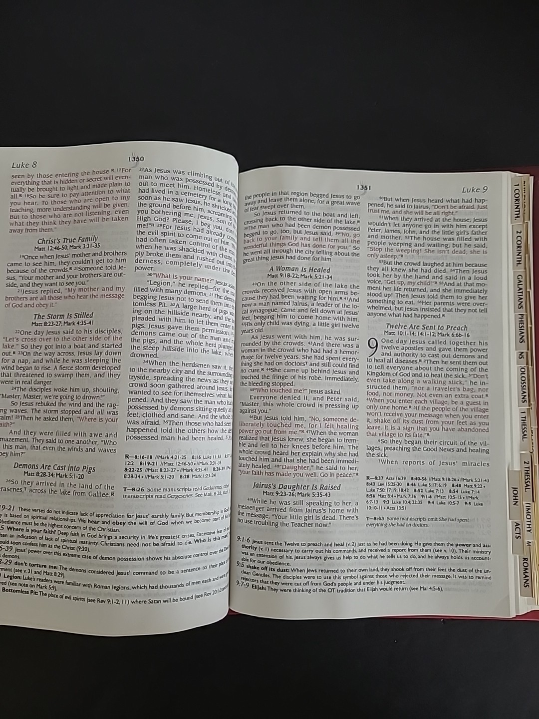 Open Bible Red Letter And Thumb Index 1998,HC ,NLC With Zipper Case