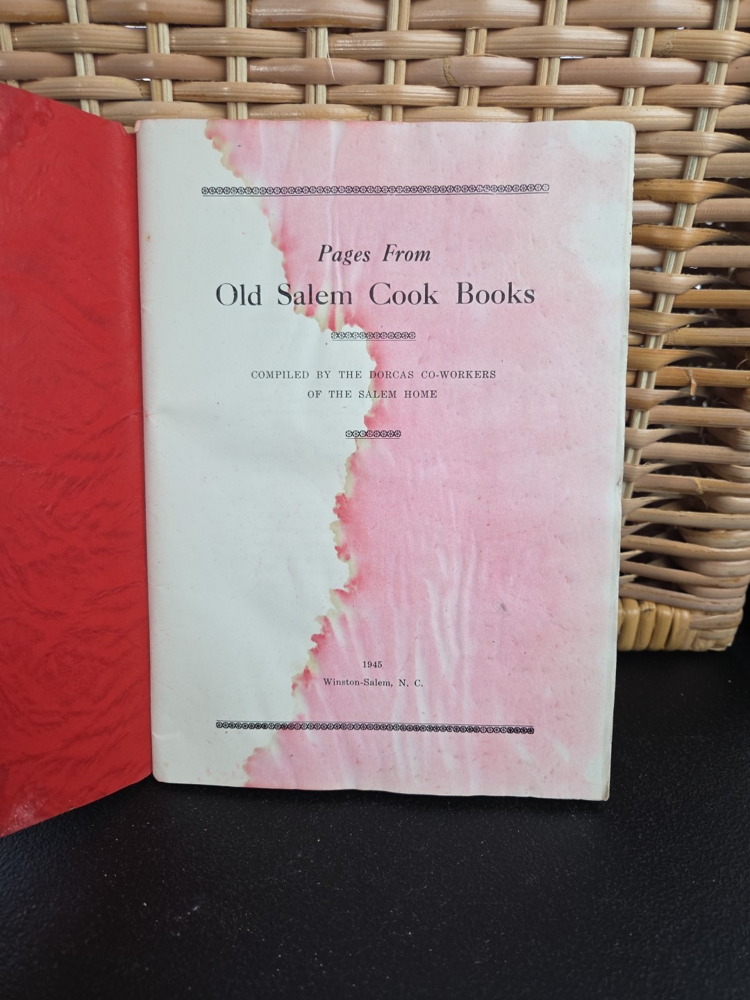 Vintage 1945 Salem Cookbook Recipes Pages From The Old Winston Salem NC Book