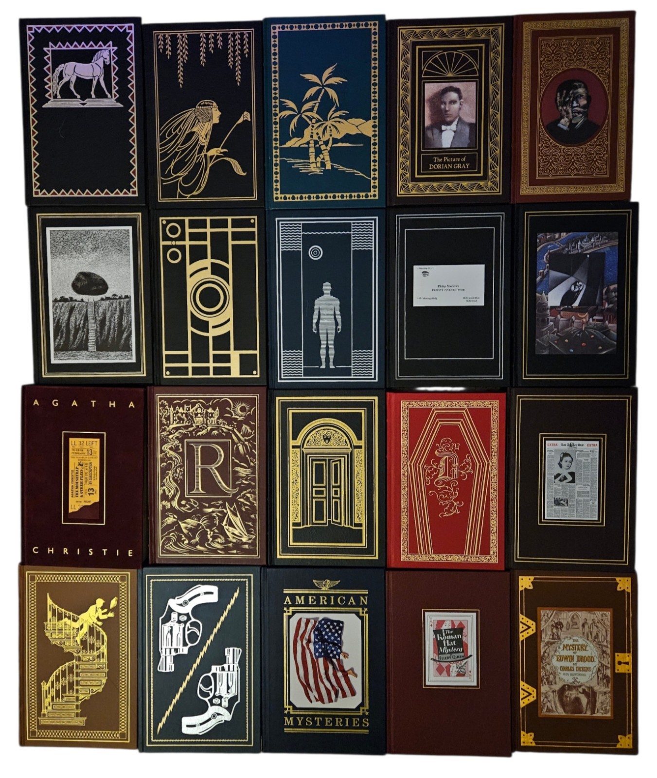 Vintage Lot 20 Franklin Mystery Hardcover Books The Picture of Dorian Gray