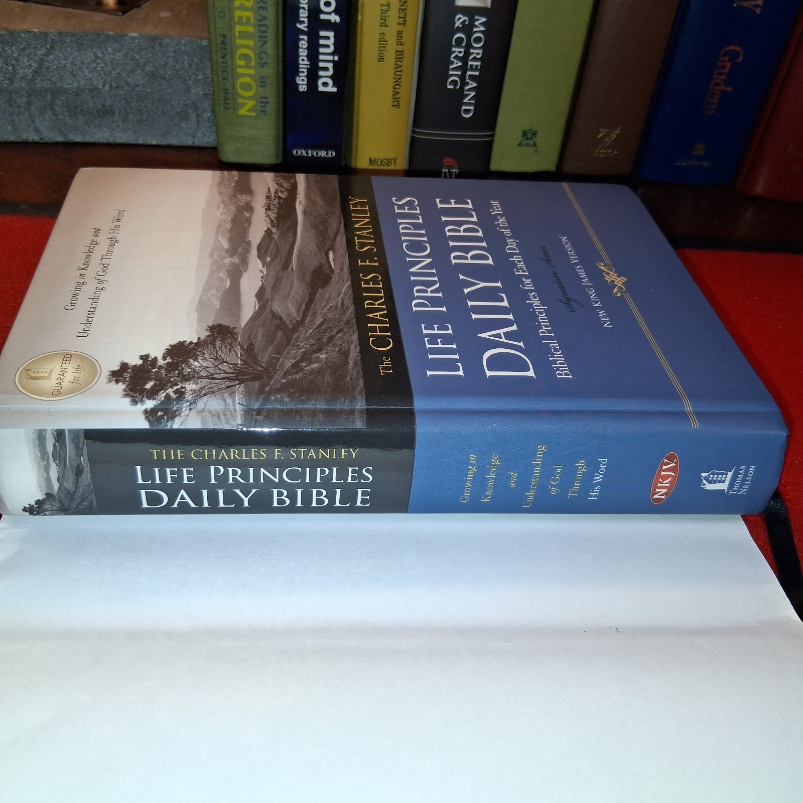 NKJV, Charles F. Stanley Life Principles Daily Bible, Hardcover: Holy Bible,…