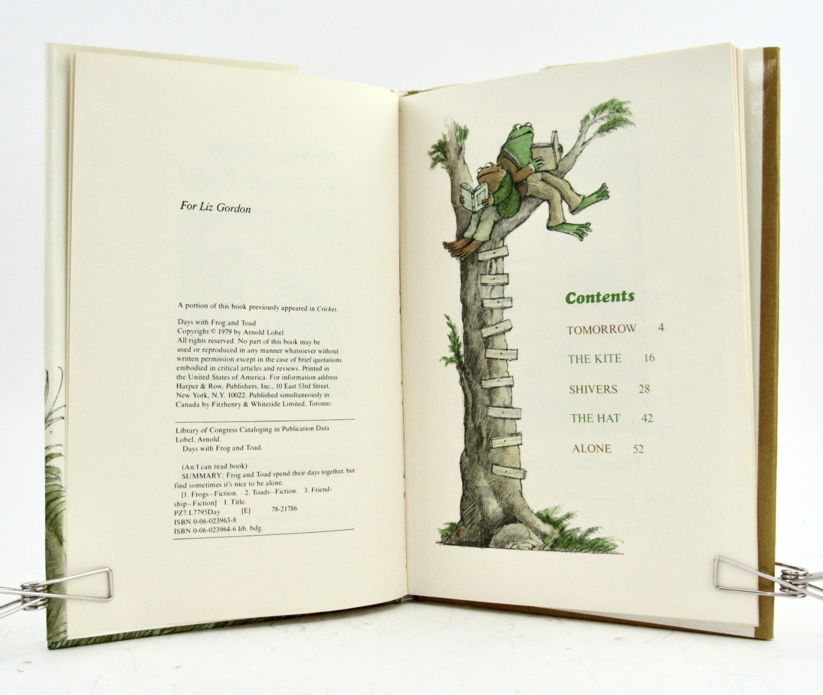 DAYS WITH FROG AND TOAD Arnold Lobel 1979 signed w/sketch HBDJ