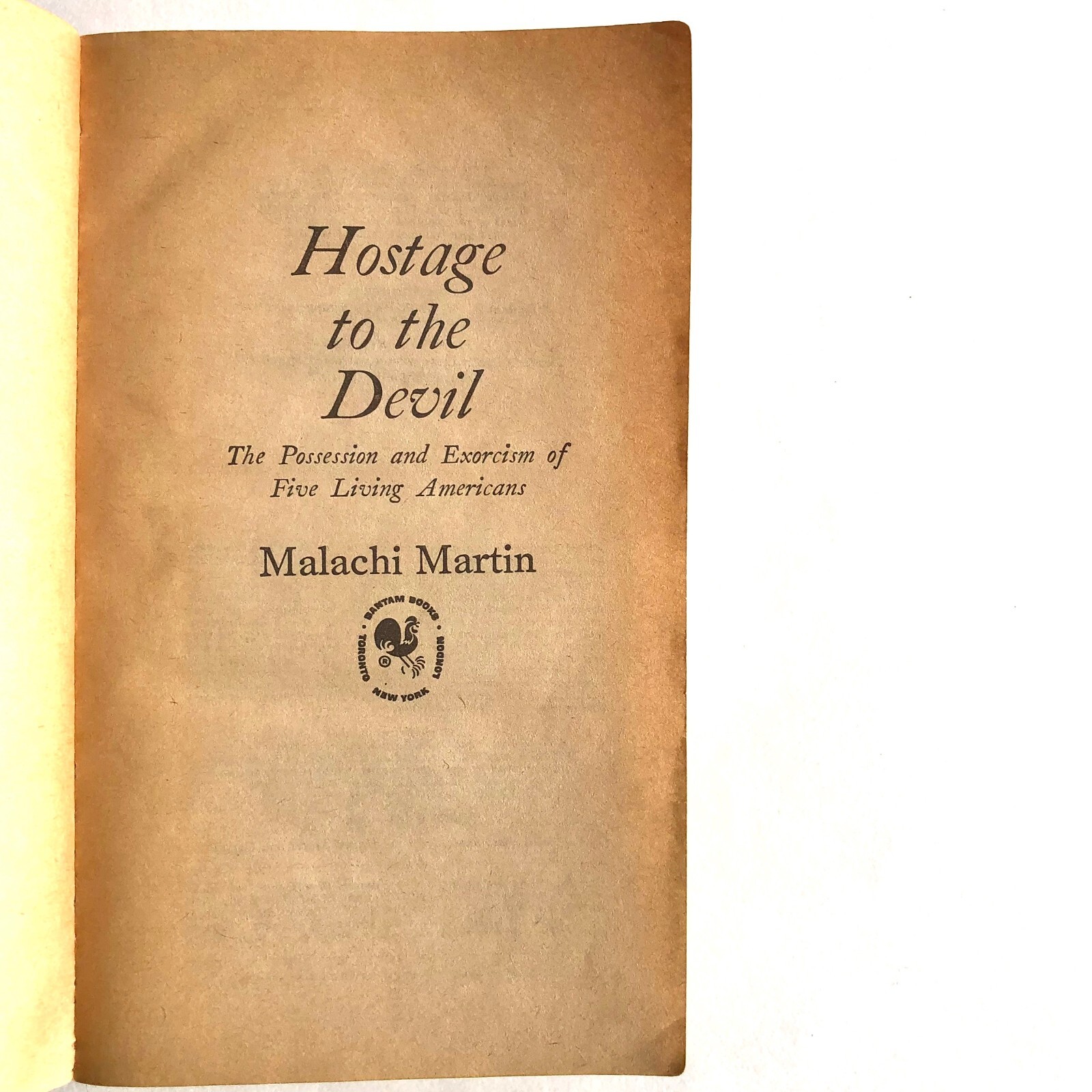 Hostage To The Devil by Malachi Martin 055310408X paperback occult paranormal