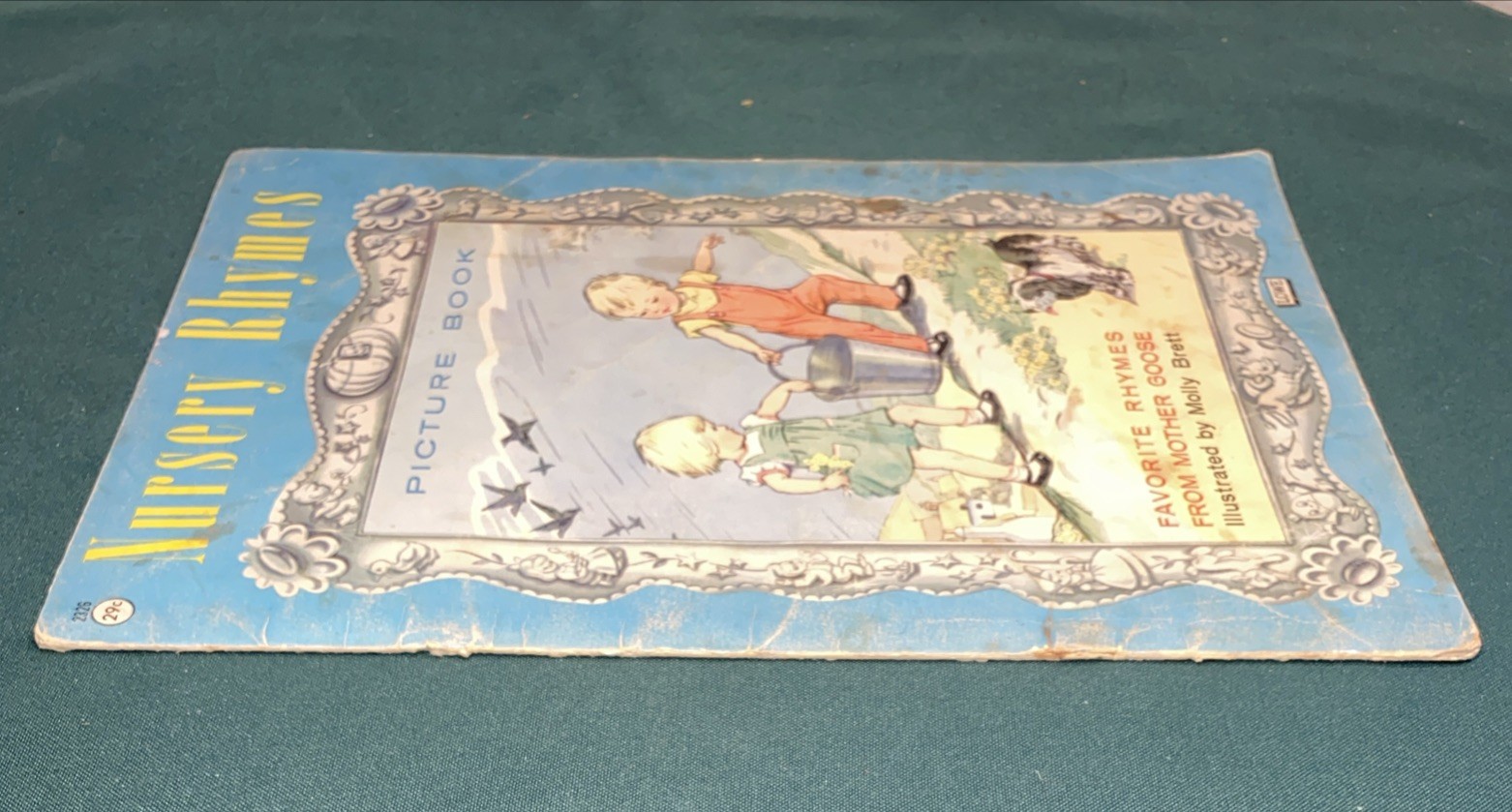 1961 NURSERY RHYMES by Molly Brett ~ 12” X 9” Color Pages Suitable For Framing
