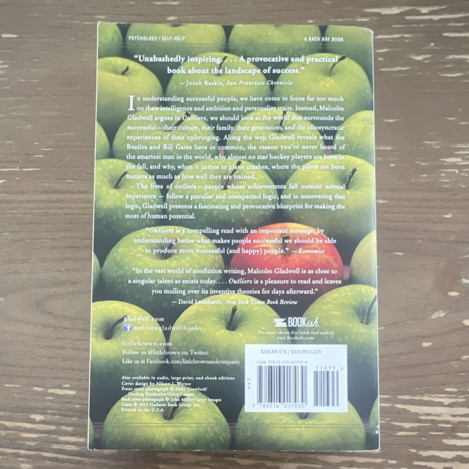 Malcolm Gladwell Outliers The Story of Success Trade Paperback 2011 Little Brown