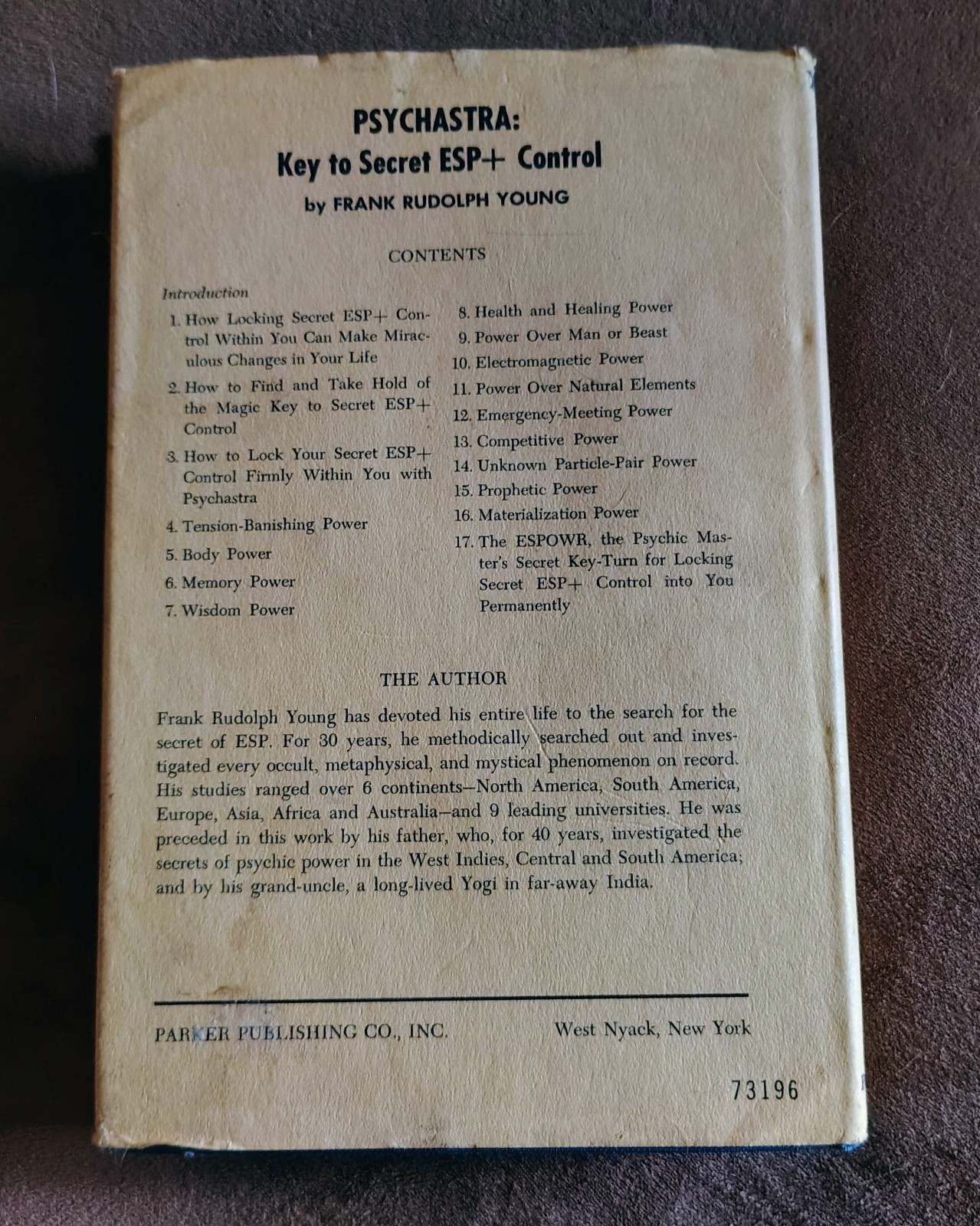 Young PSYCHASTRA: Key to Secret ESP+ Control hb/dj 1st/1st 231 Pages XLNT COND!!