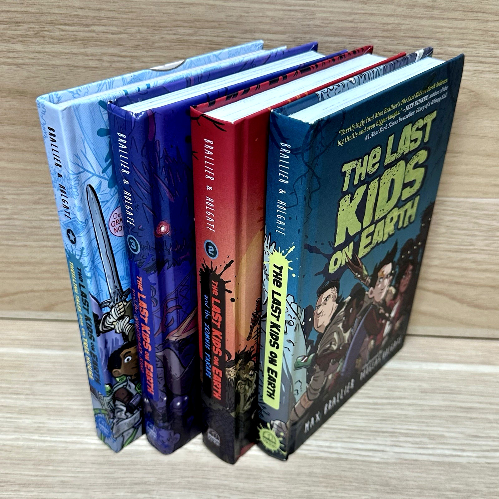 Lot of 4 The Last Kids on Earth Books Hardcover Max Brallier Netflix Series Set