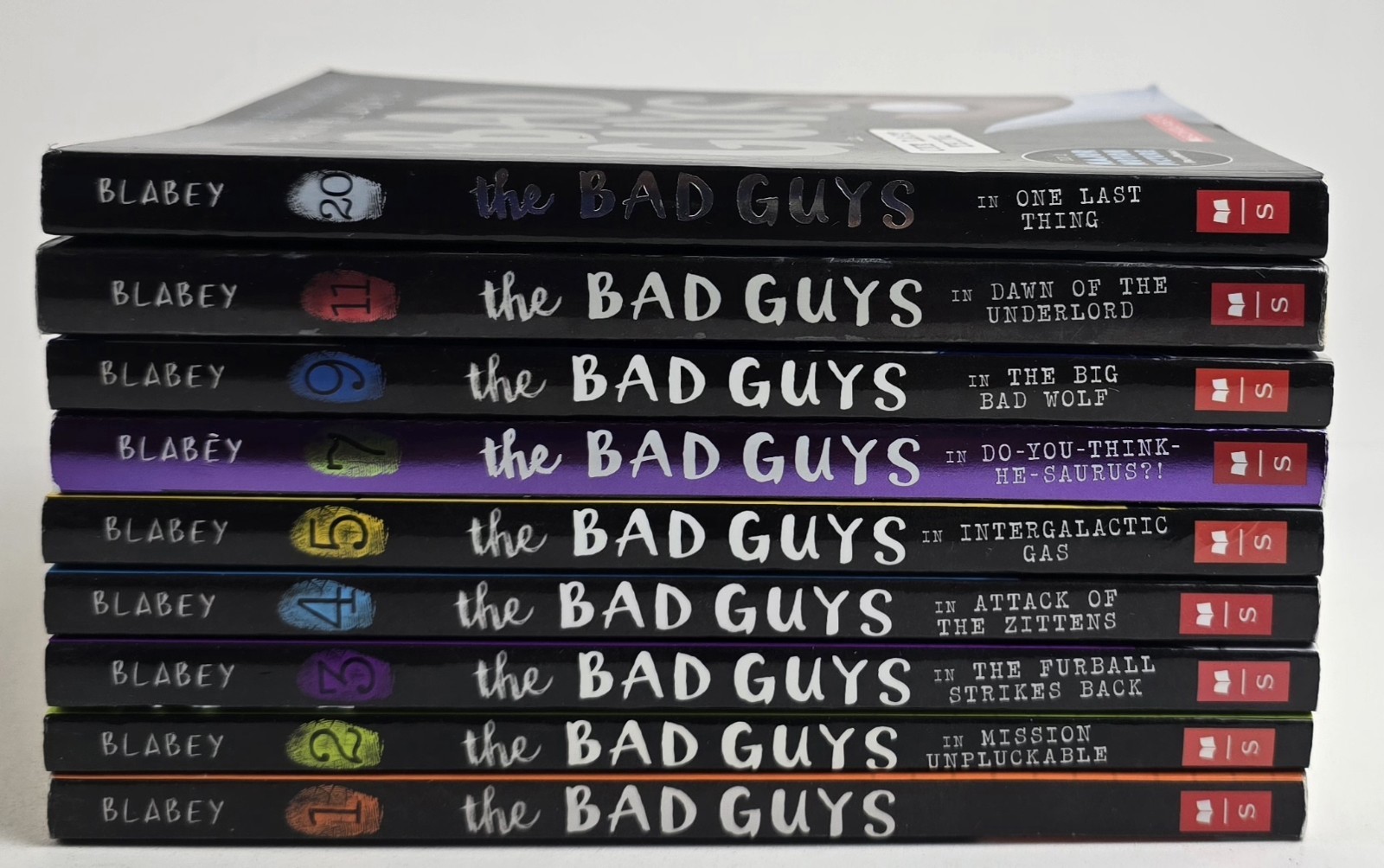 Lot of 9 The Bad Guy Series Aaron Blabey Paperbacks 1- 5, 7- 9- 11- 20