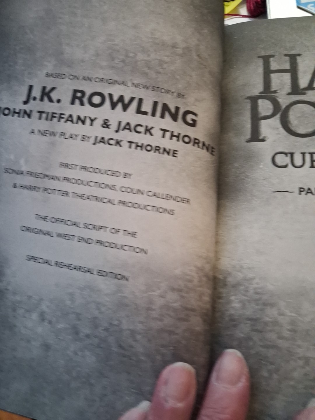 Harry Potter and the Cursed Child, Parts 1 & 2, Special Rehearsal Edition Script