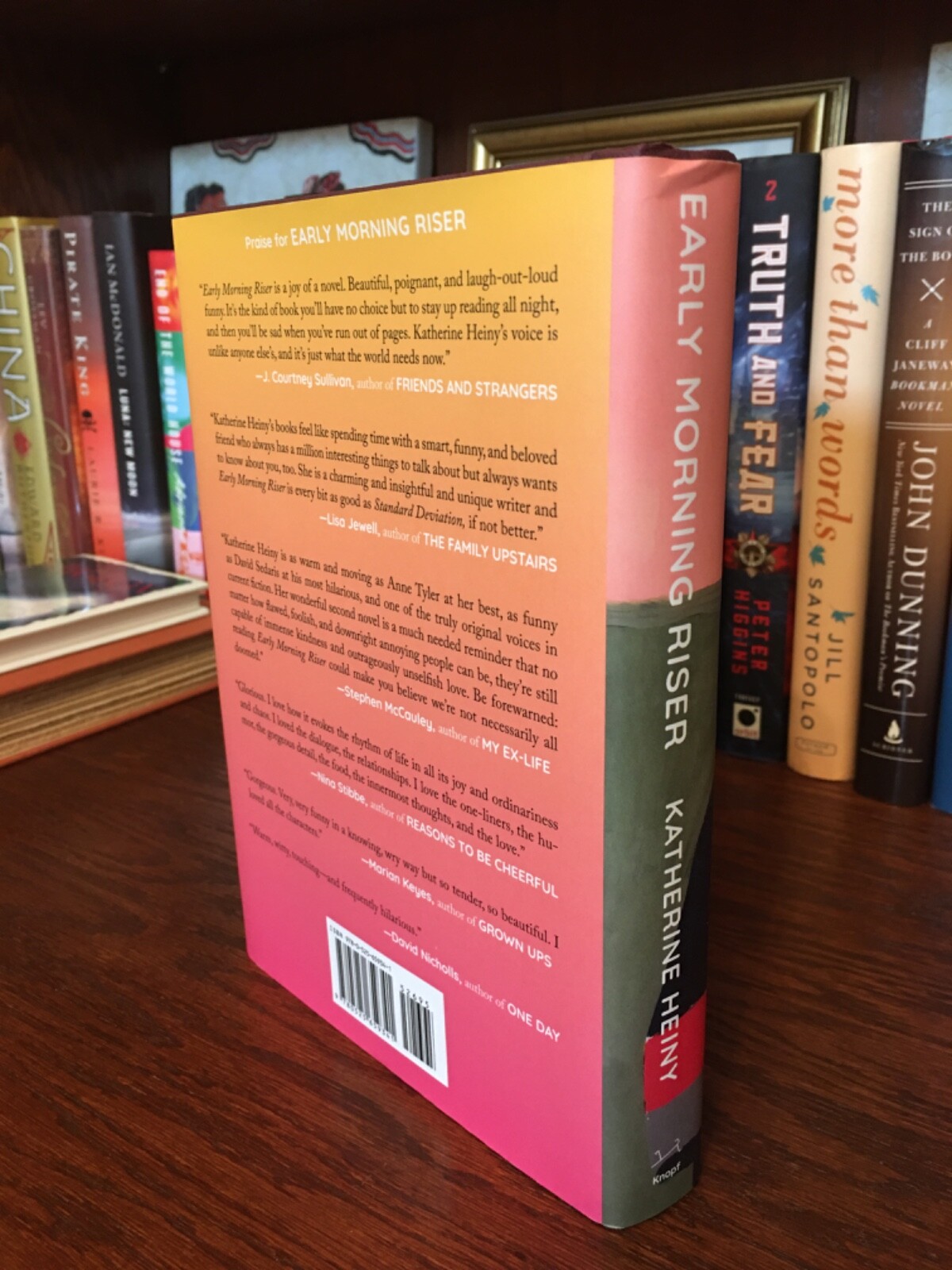 Early Morning Riser. Katherine Heiny 1st HC Ptg. Knopf 2021. Fine Unread
