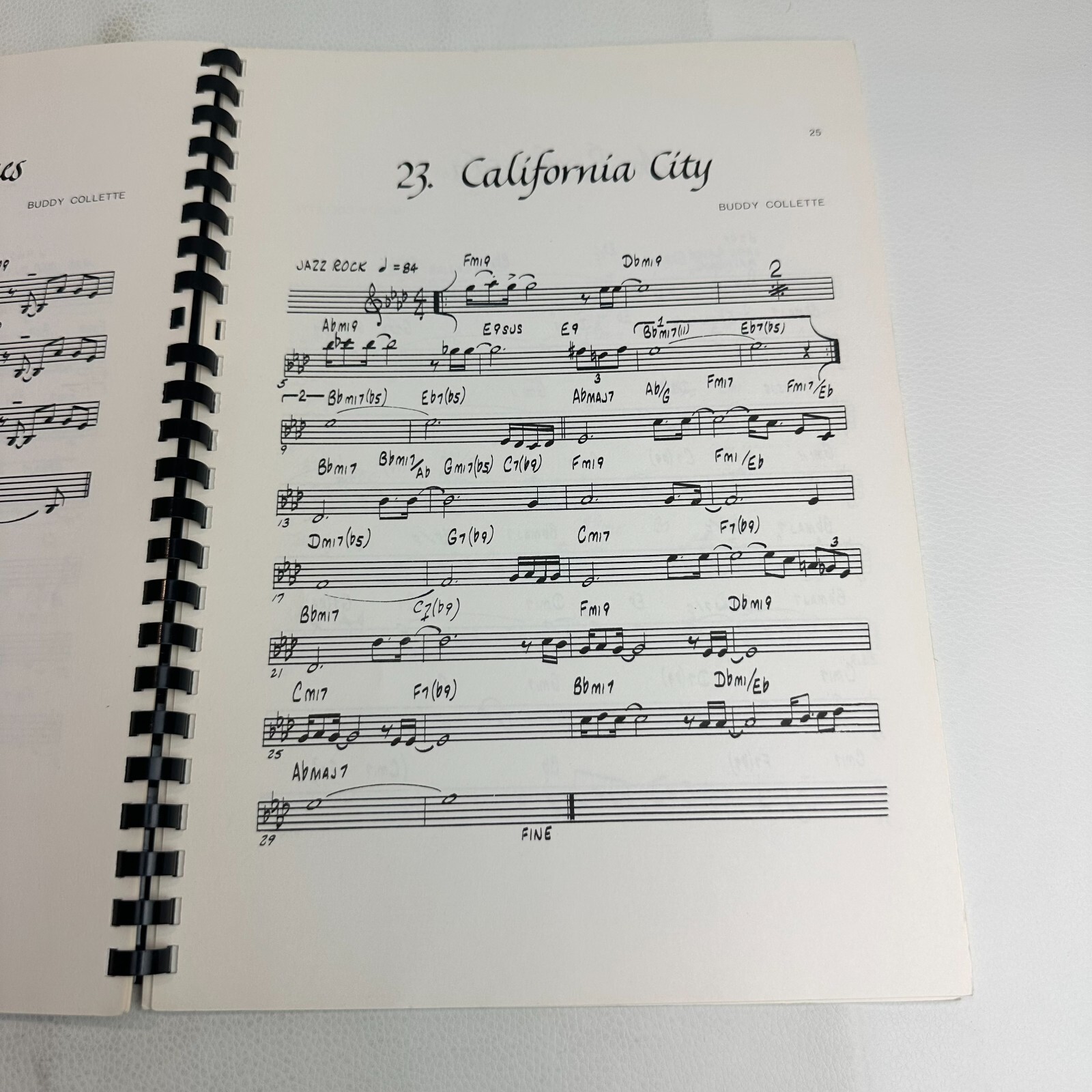 The Buddy Collette Songbook 1985 Signed Tablature Instrumental Ring/Wire Bound
