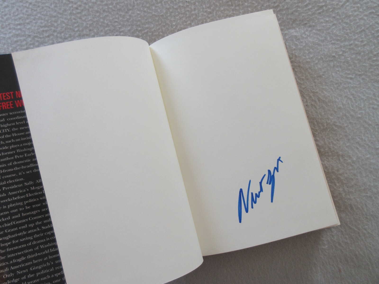 *SIGNED* Newt Gingrich DUPLICITY Hardback/Dust Jacket 1st Edition/1st Printing