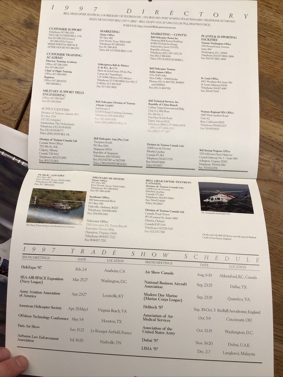 BELL HELICOPTER – Appointment Calendar – 1995 + 1997 1998 – Lot Of 3 – MM6.117