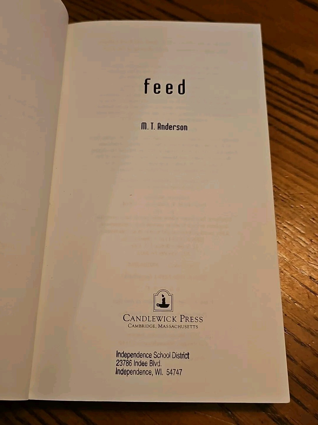 Feed – Paperback Book By Anderson, M.T. Winner Of LA Times Book Prize