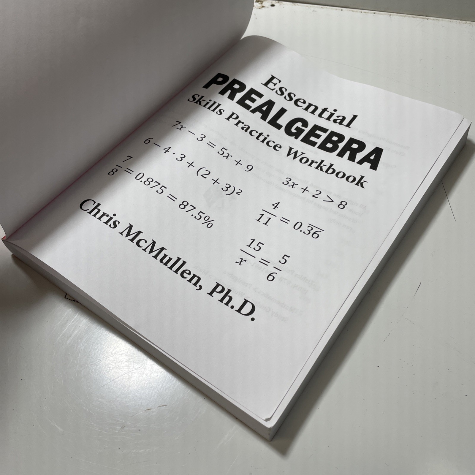 Essential Prealgebra Skills Practice Workbook – Paperback – (e3)