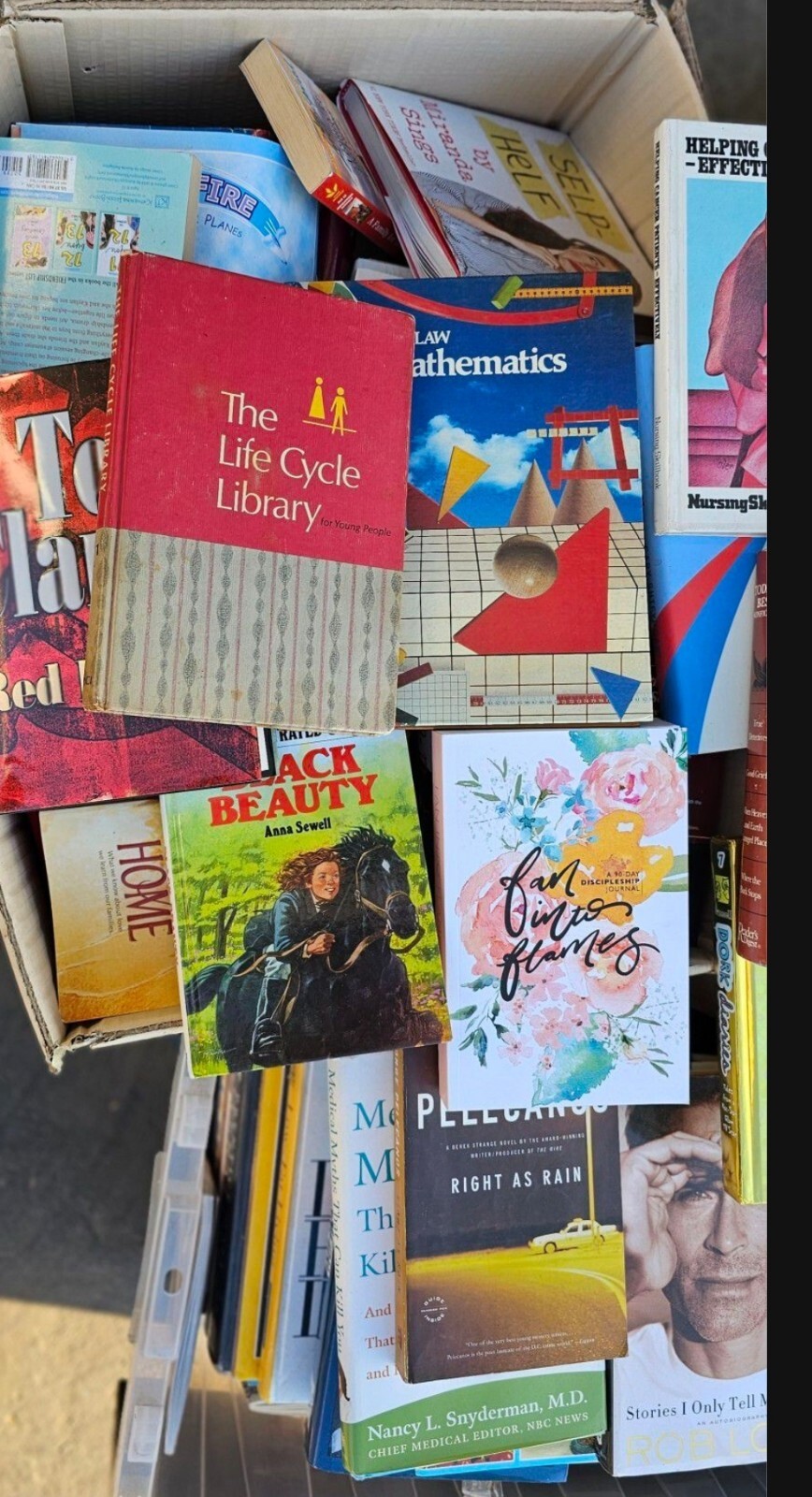 Unsorted Books 70 LBS~Pounds Lot New/ Used ,Hardcover/(DJ)/Paperback/Box 50~80