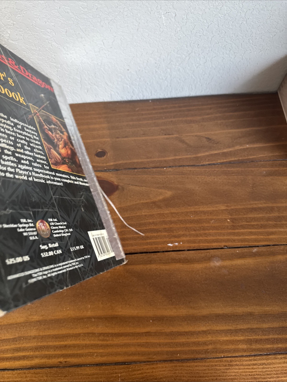 TSR Advanced Dungeons and Dragons Players Handbook 2159 1995 1st Printing HC