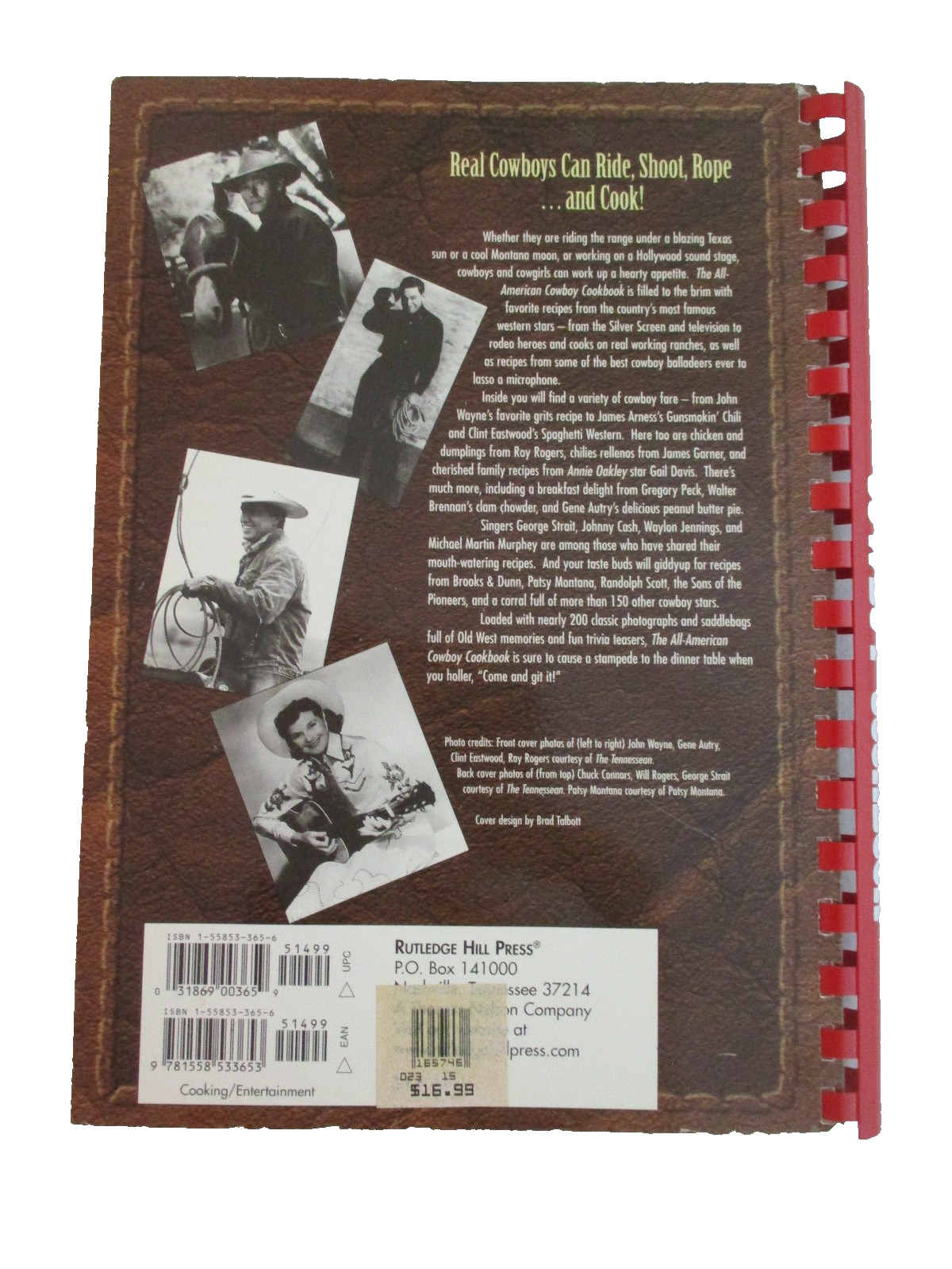 Vtg THE ALL-AMERICAN Cowboy COOKBOOK by Ken Beck & Jim Clark PB