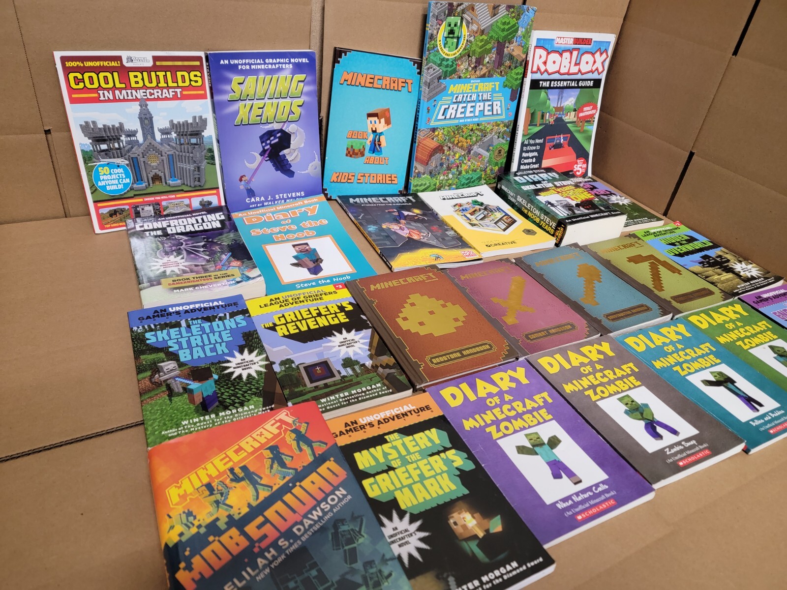 Lot of 6 Minecraft Guide Mojang Gamers Adventure Diary Chapter Book Random MIX