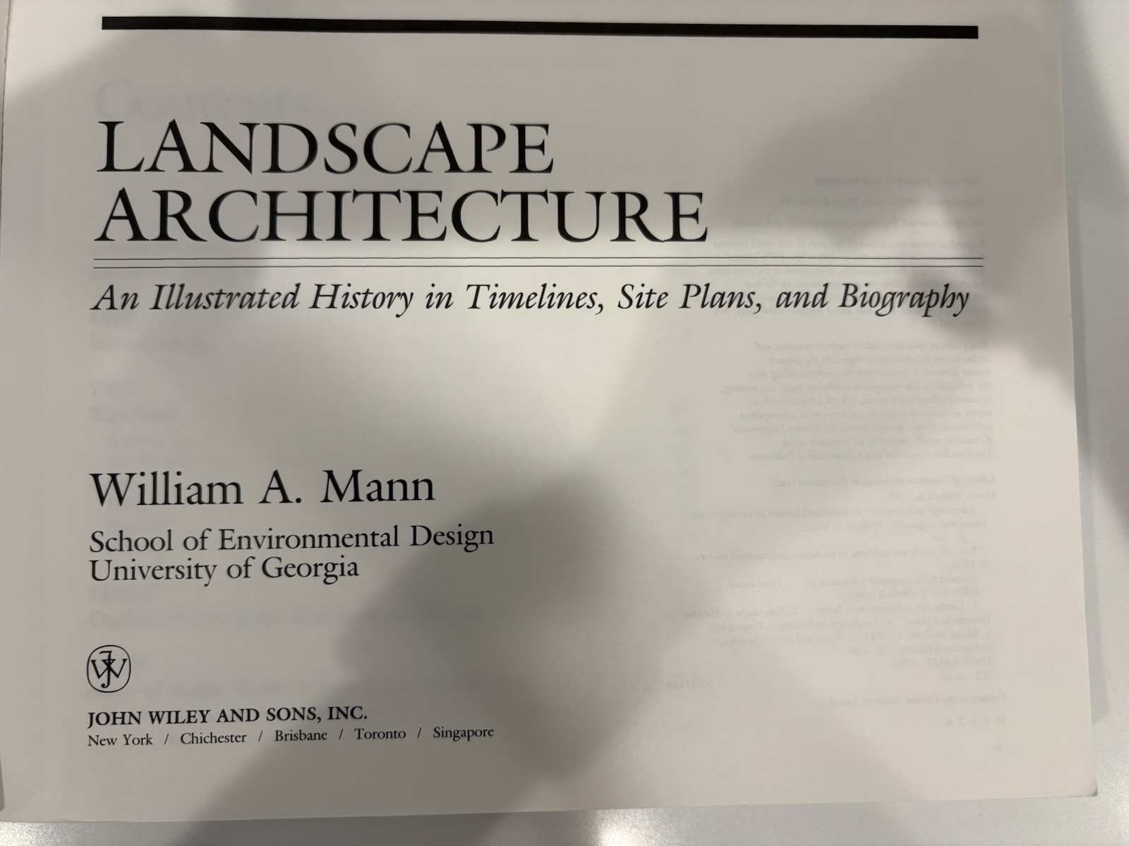 Landscape Architecture: An Illustrated History in Timelines.. by William A. Mann