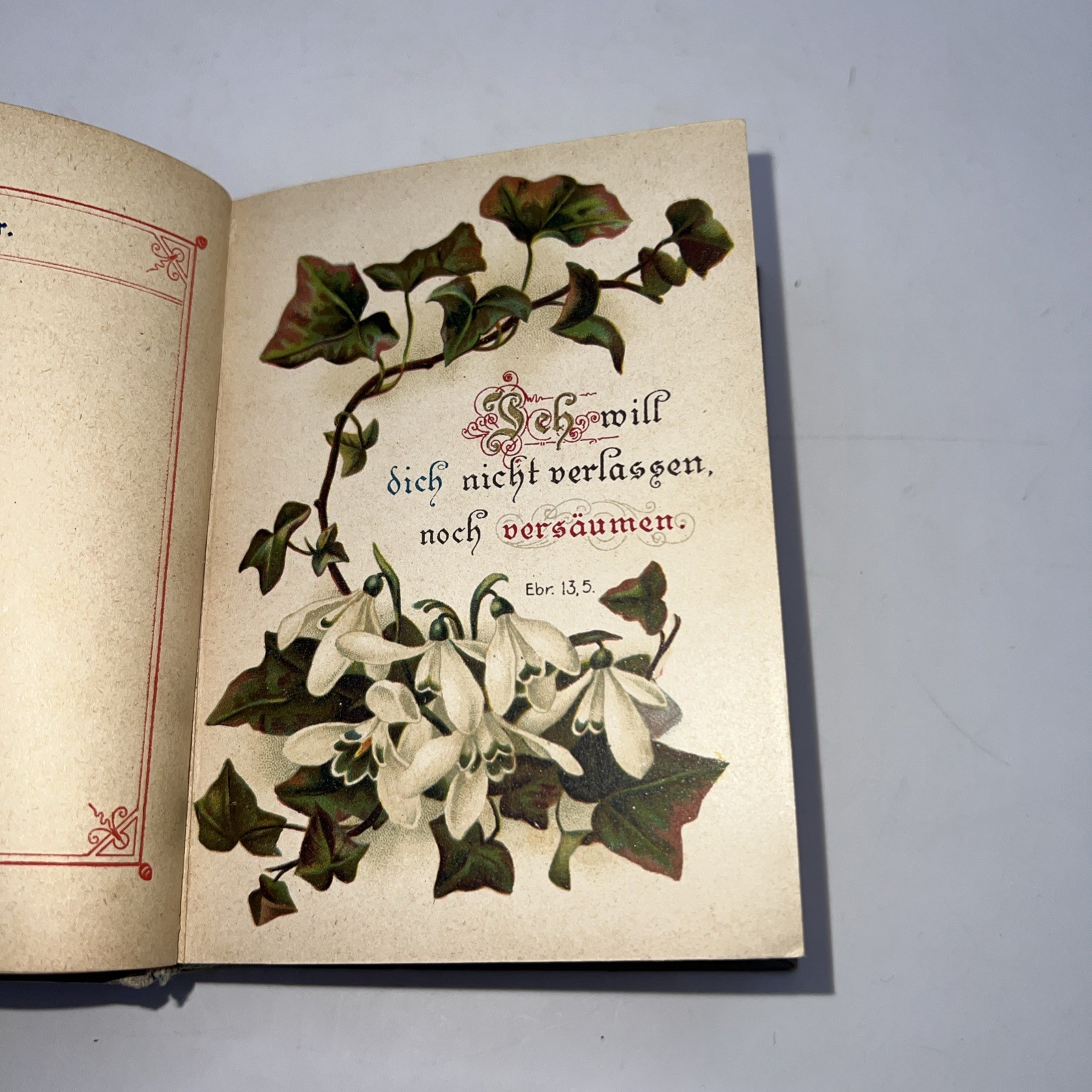 Vintage Forget Me Not German Prayer Book “Christliches Vergissmeinnicht”