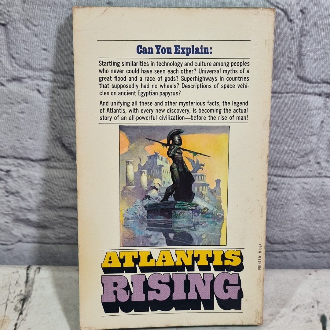 Atlantis Rising by Brad Steiger – 1973 Dell 1st Printing – Frazetta Cover – Rare