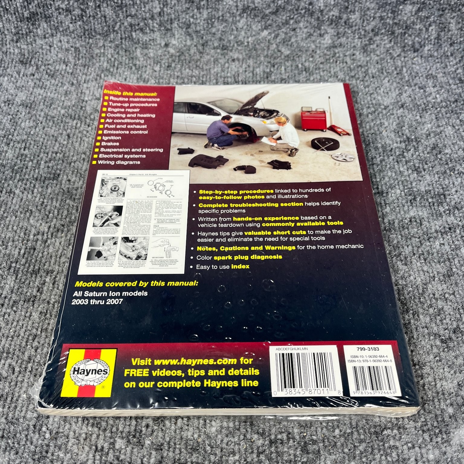 Saturn Ion Haynes Repair Manual 2003-2007 Automotive Service Guide 2006 2005