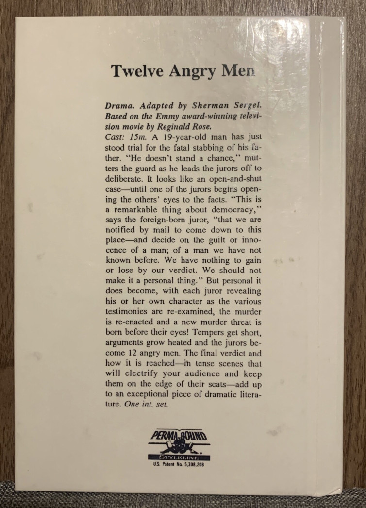 Twelve Angry Men by Reginald Rose (Hardcover)