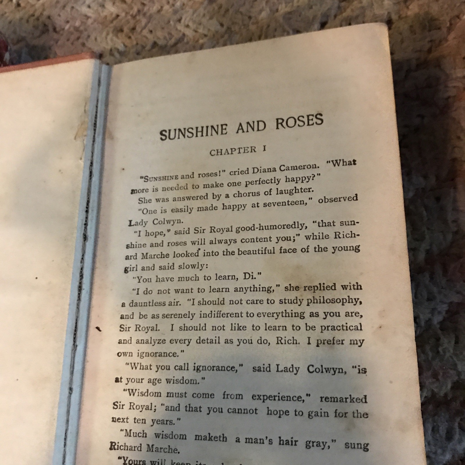 Sunshine and Roses book, by charlotte m. braeme,Hardcover antique