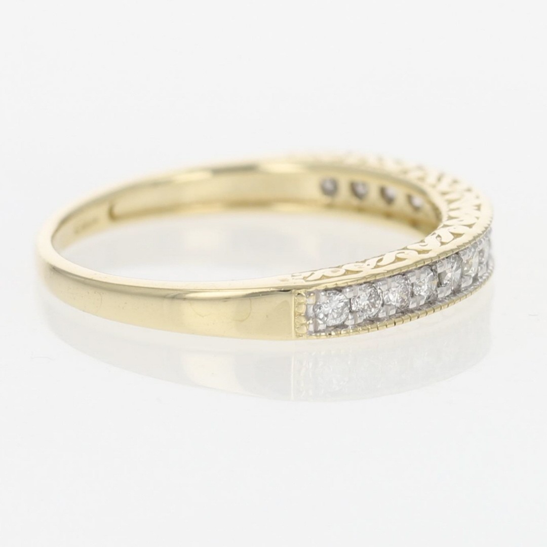 .20ctw Diamond Pavé Milgrain Scroll Wedding Band Ring 14k Yellow Gold Size 5
